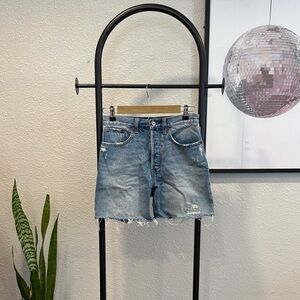 Abercrombie & Fitch Light Blue Medium Destroy High Rise Dad Short